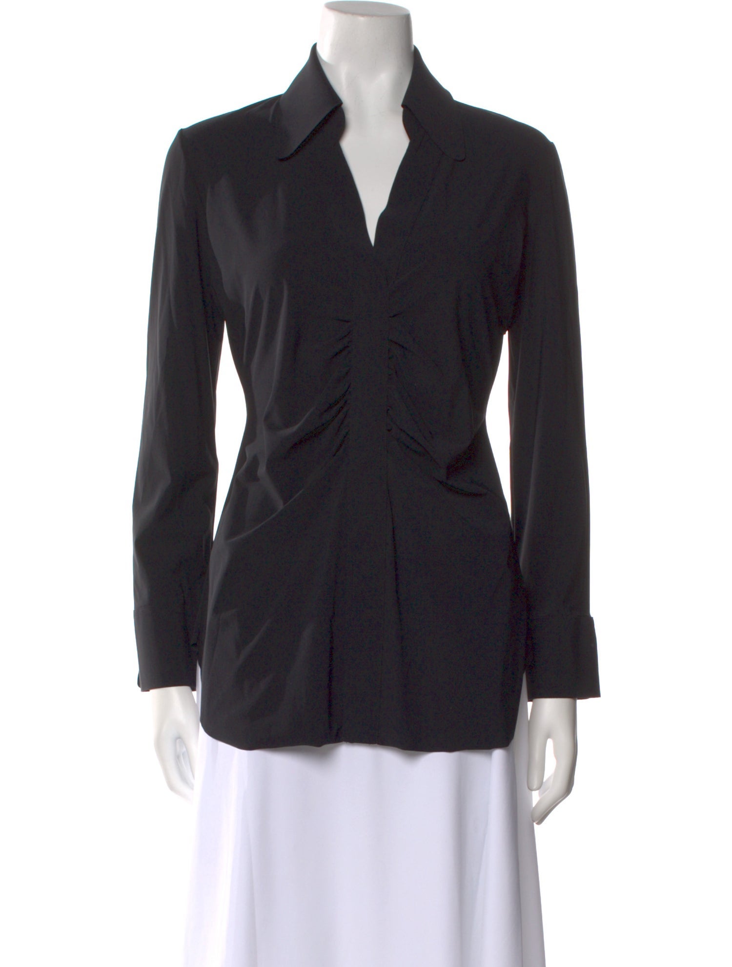 Chiara Boni V-Neck Long Sleeve Blouse