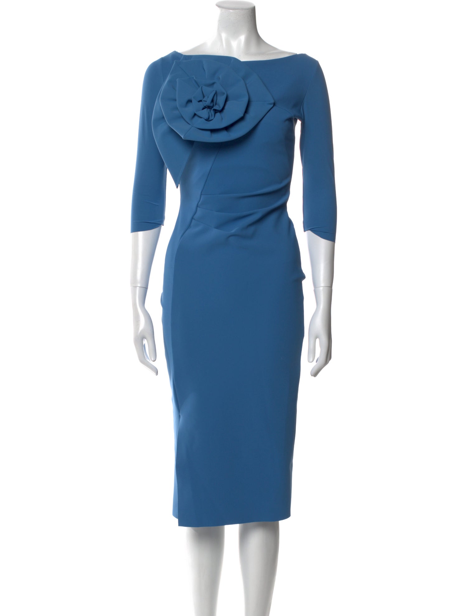Chiara Boni Cowl Neck Midi Length Dress