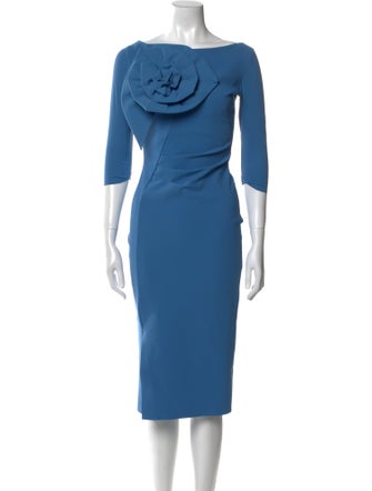 Chiara Boni Cowl Neck Midi Length Dress