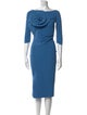 Chiara Boni Cowl Neck Midi Length Dress