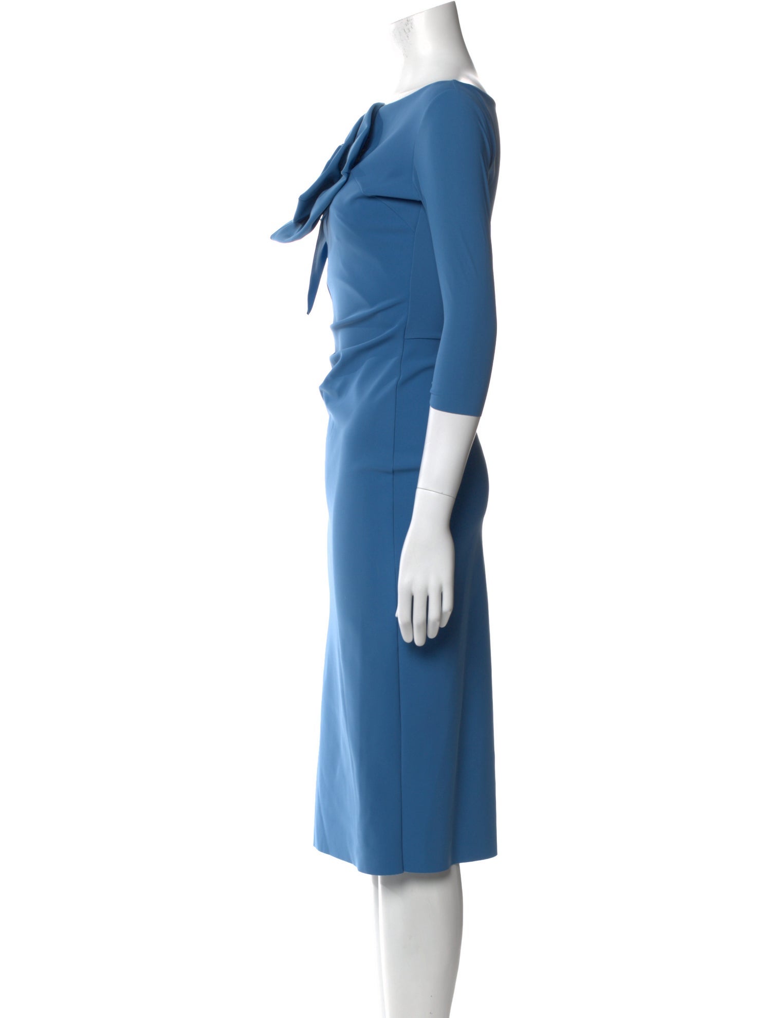 Chiara Boni Cowl Neck Midi Length Dress