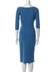 Chiara Boni Cowl Neck Midi Length Dress