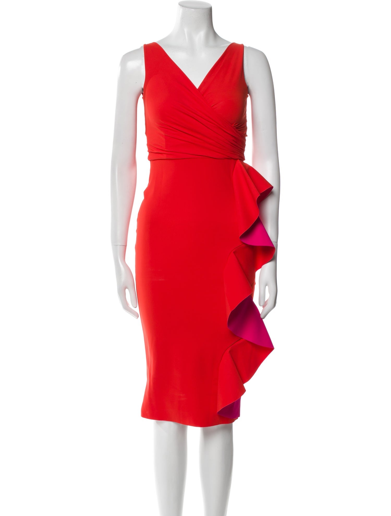 Chiara Boni V-Neck Midi Length Dress