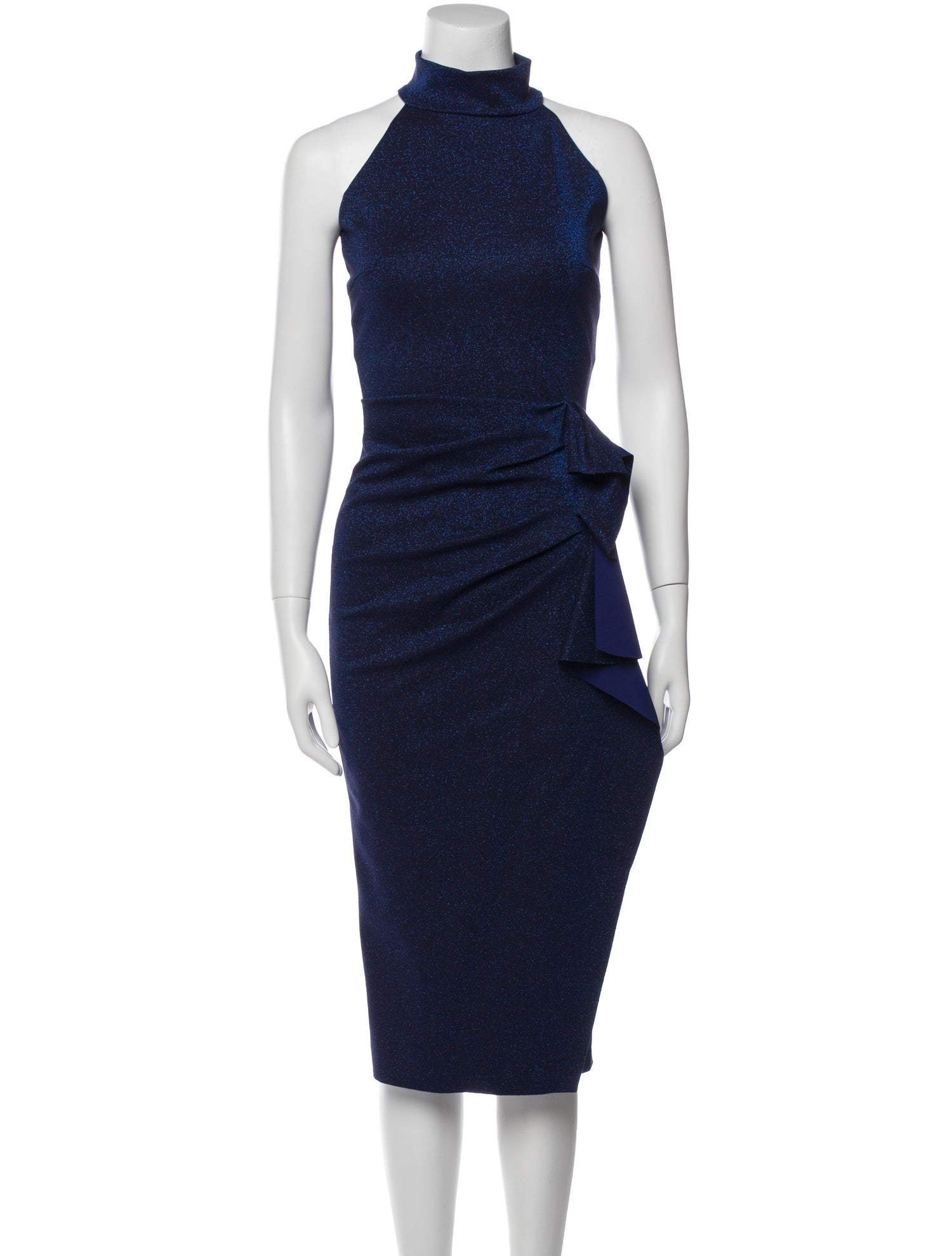 Chiara Boni Mock Neck Midi Length Dress