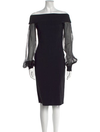 Chiara Boni Off-The-Shoulder Knee-Length Dress