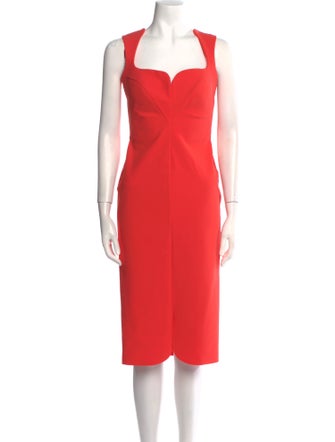 Chiara Boni Square Neckline Midi Length Dress