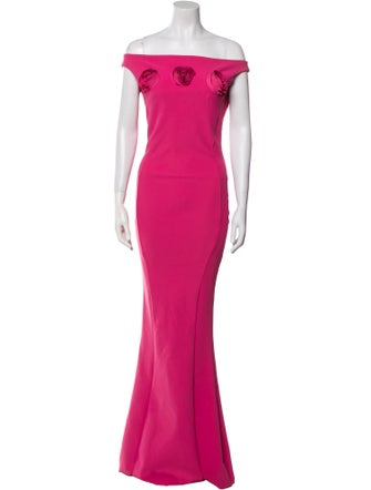 Chiara Boni Off-The-Shoulder Long Dress