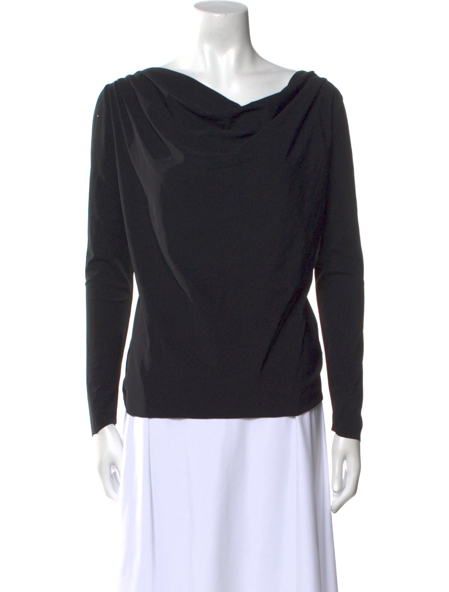Chiara Boni Cowl Neck Long Sleeve Top