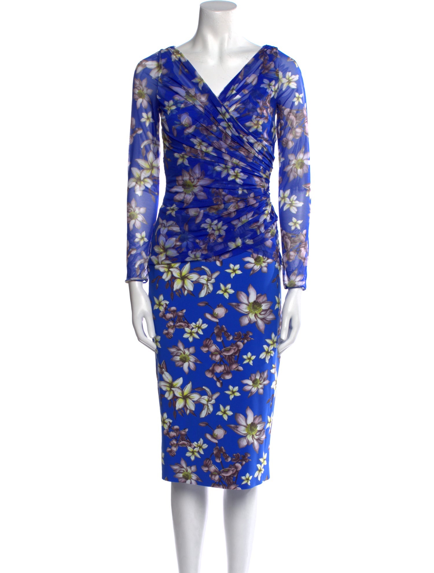 Chiara Boni Floral Print Midi Length Dress w/ Tags