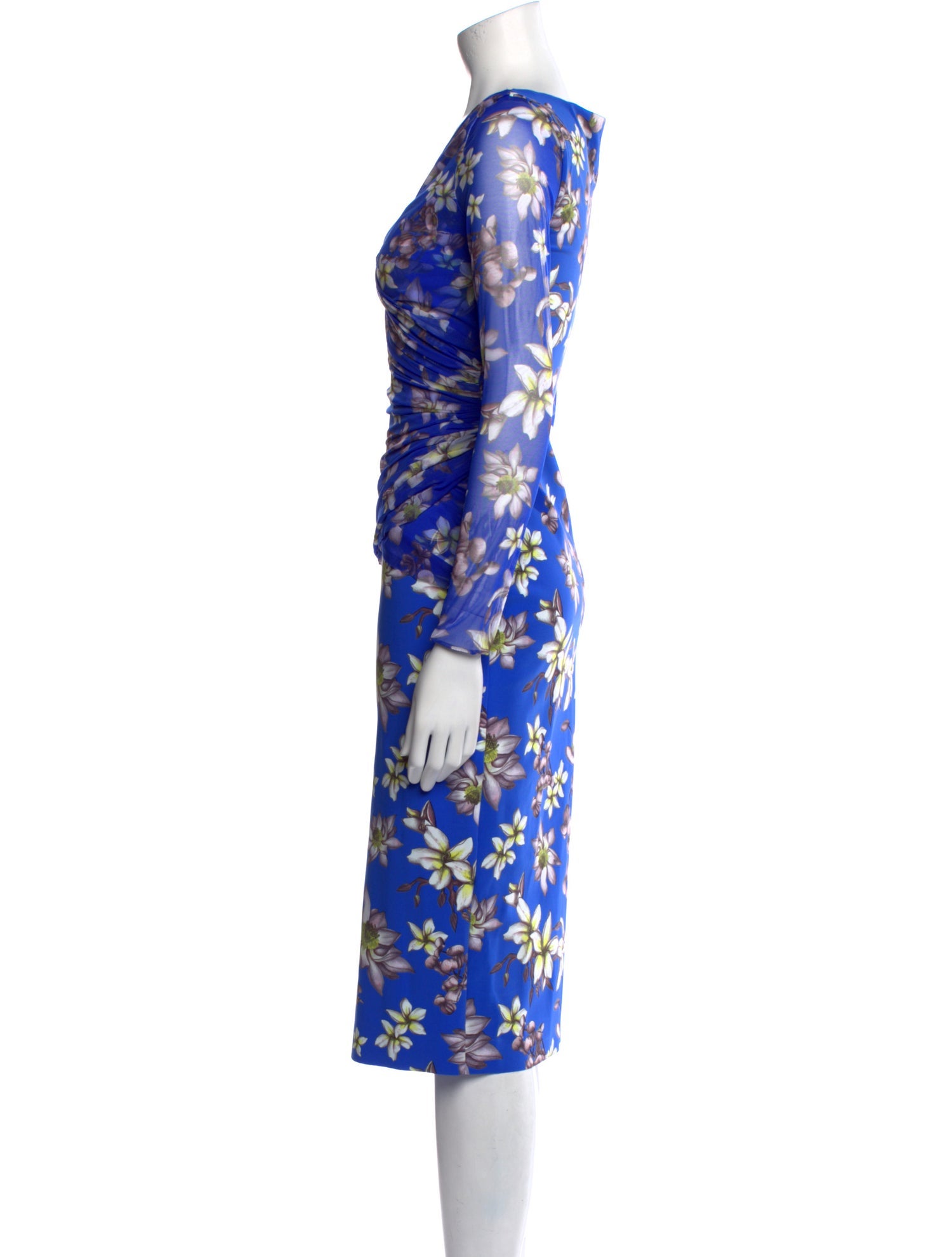 Chiara Boni Floral Print Midi Length Dress w/ Tags