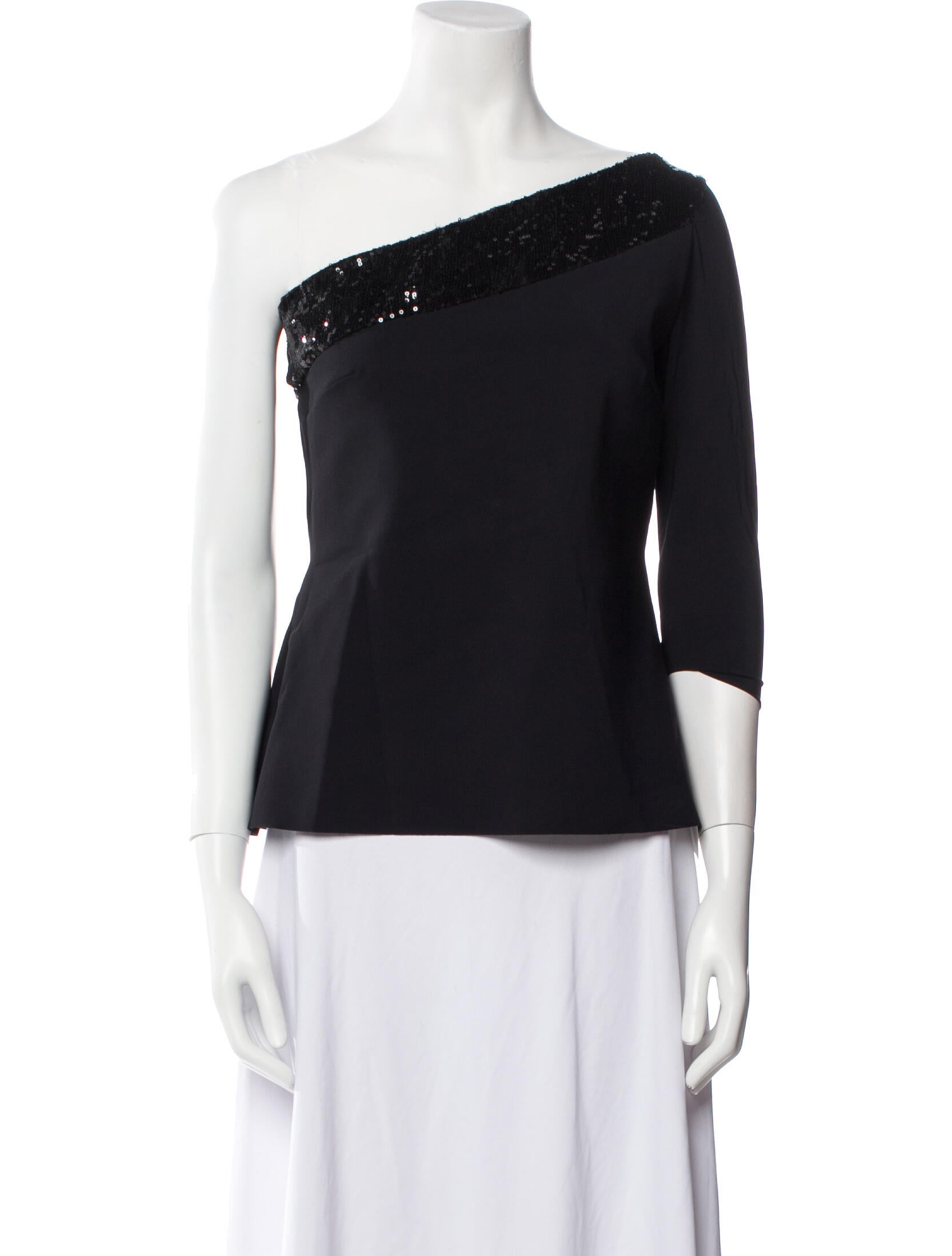 Chiara Boni One-Shoulder Three-Quarter Sleeve Top