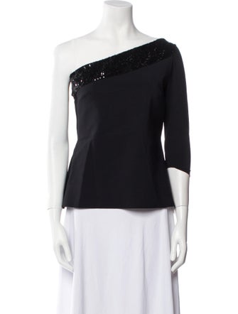 Chiara Boni One-Shoulder Three-Quarter Sleeve Top