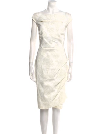 Chiara Boni Cowl Neck Knee-Length Dress