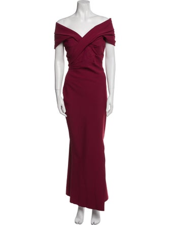 Chiara Boni Off-The-Shoulder Long Dress