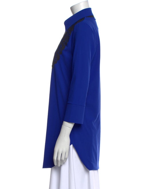 Chiara Boni Colorblock Pattern Three-Quarter Sleeve Tunic