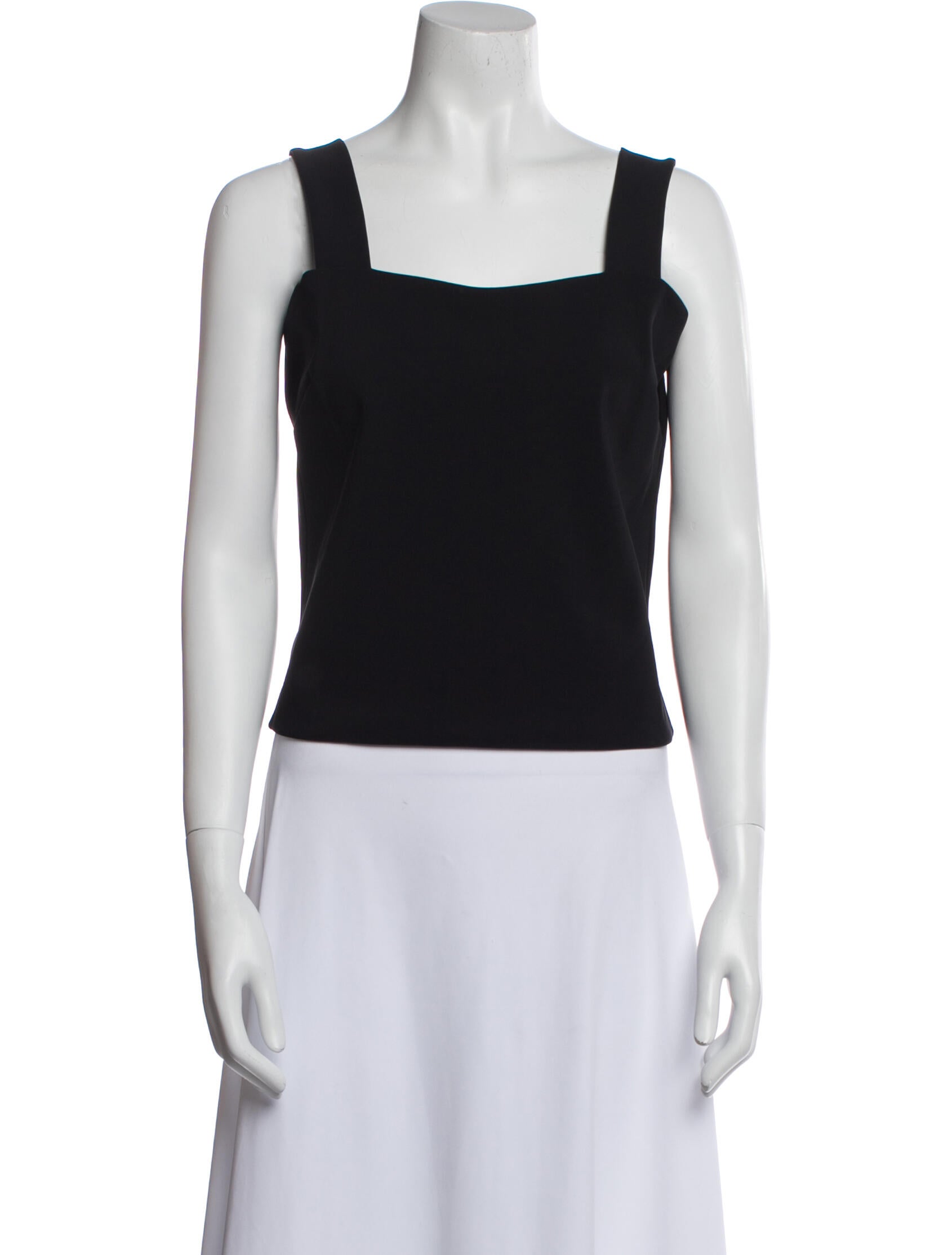 Chiara Boni Square Neckline Sleeveless Crop Top