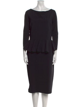 Chiara Boni Bateau Neckline Midi Length Dress