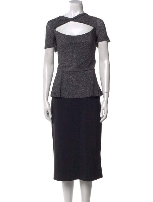 Chiara Boni Colorblock Pattern Midi Length Dress