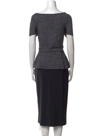 Chiara Boni Colorblock Pattern Midi Length Dress