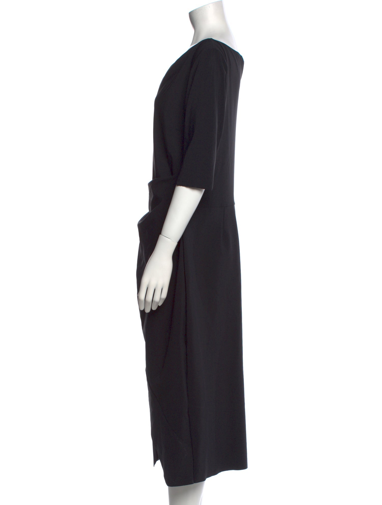 Chiara Boni Cowl Neck Midi Length Dress