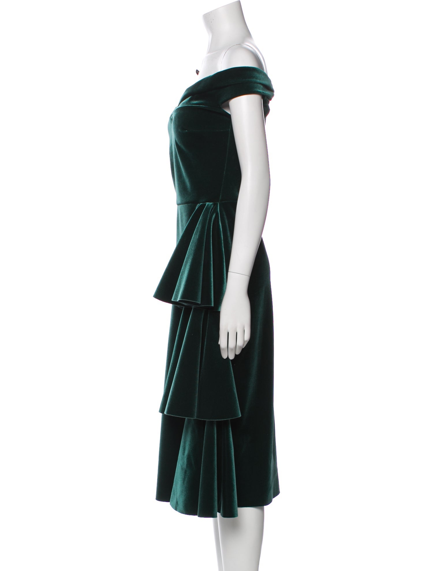 Chiara Boni Off-The-Shoulder Midi Length Dress