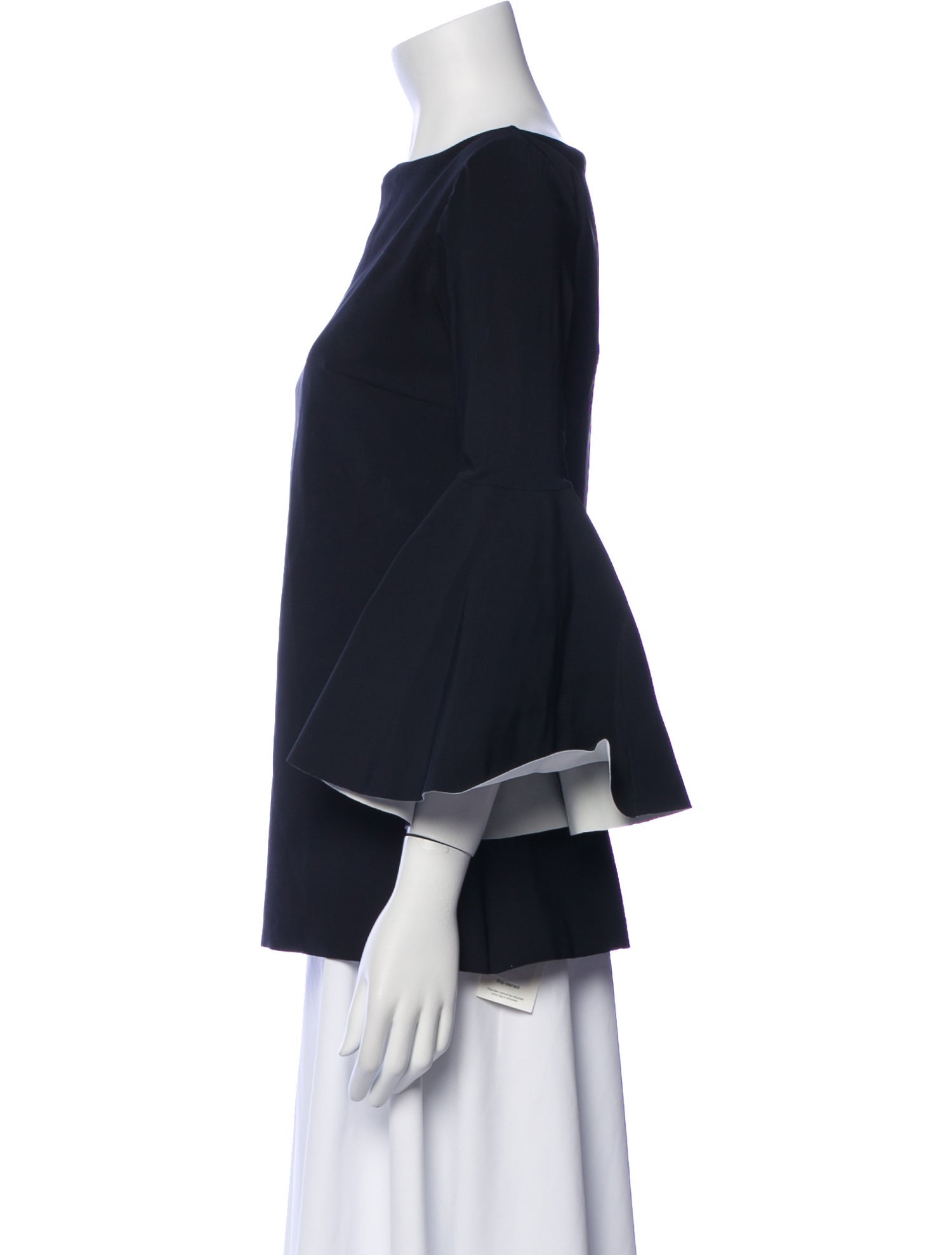 Chiara Boni Bateau Neckline Three-Quarter Sleeve Top