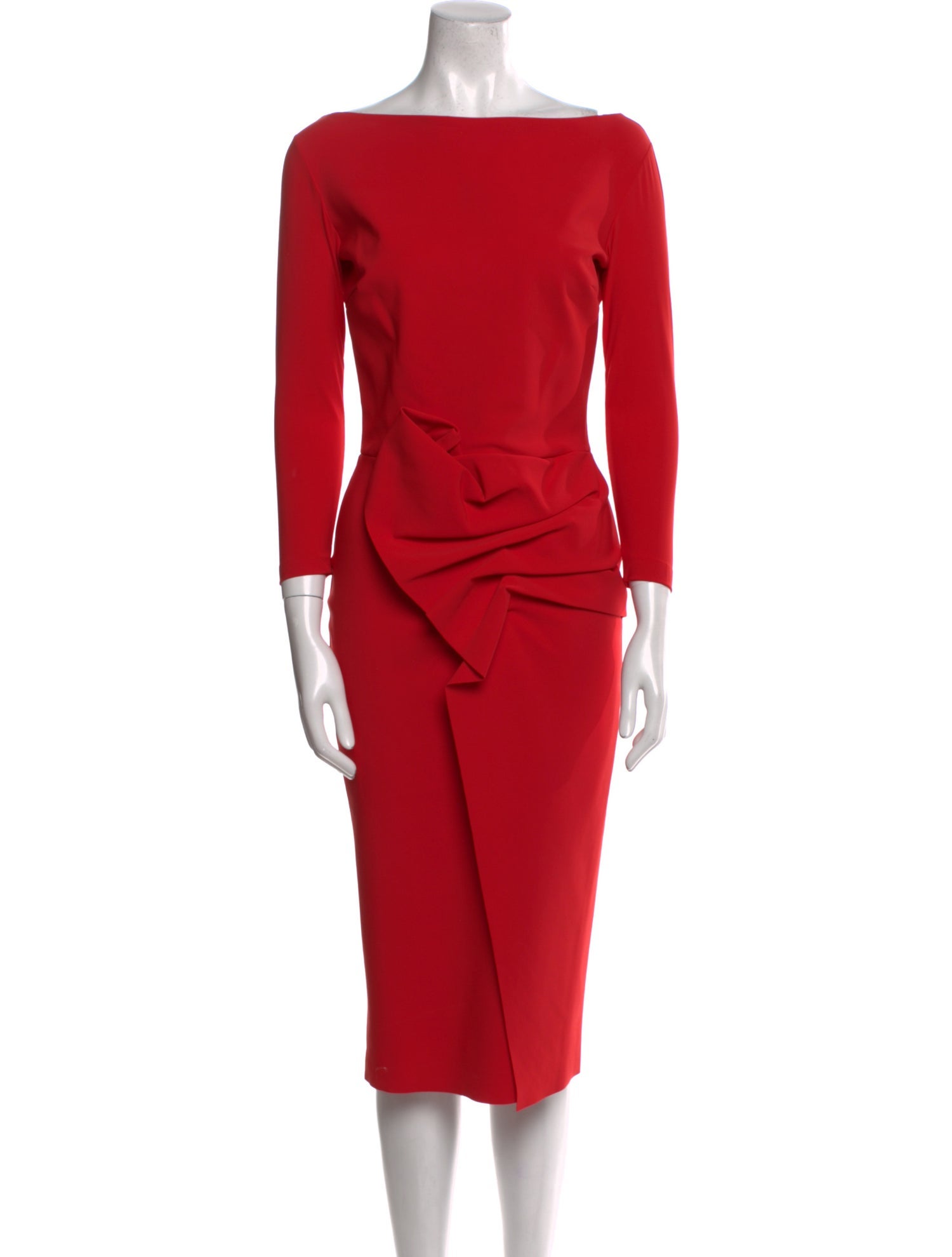 Chiara Boni Bateau Neckline Midi Length Dress