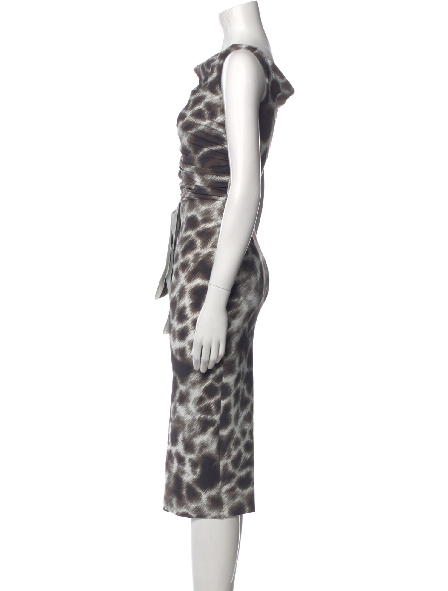Chiara Boni Animal Print Midi Length Dress w/ Tags