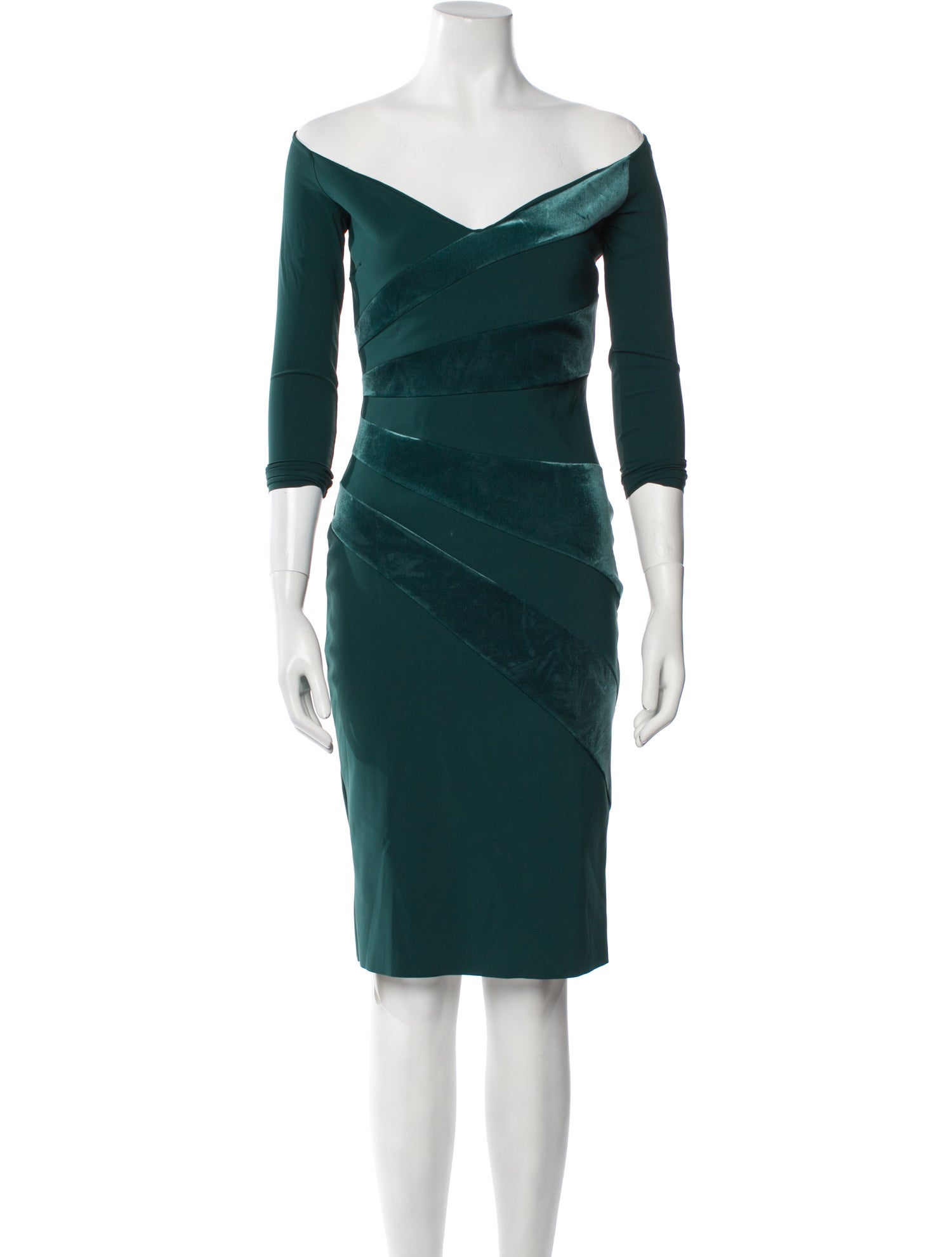 Chiara Boni Off-The-Shoulder Knee-Length Dress