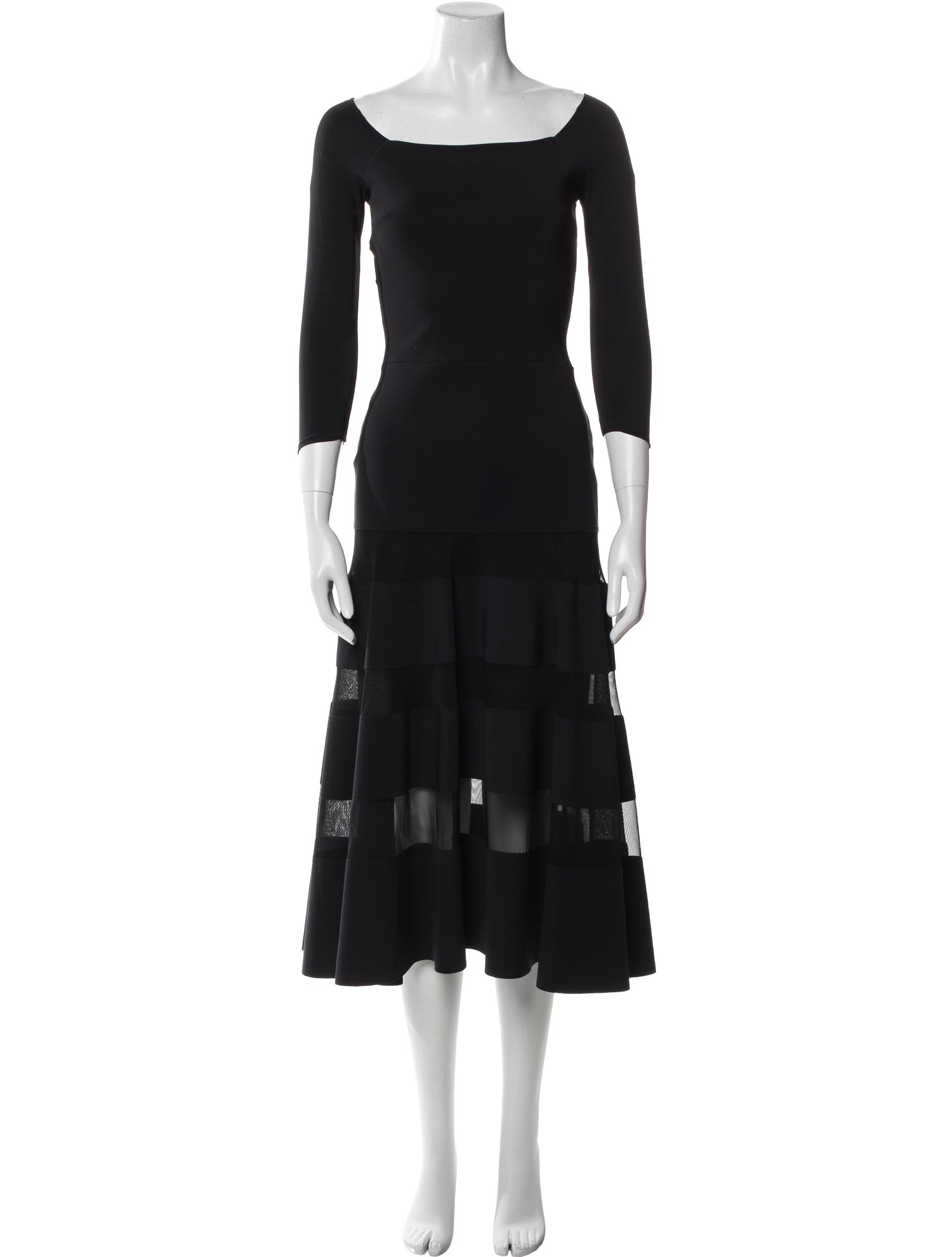 Chiara Boni Bateau Neckline Midi Length Dress