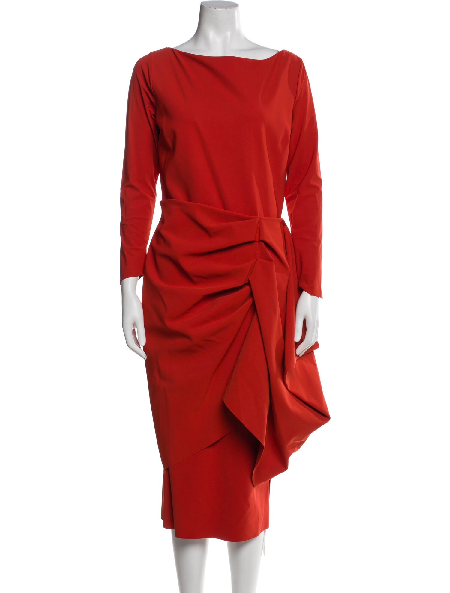 Chiara Boni Bateau Neckline Midi Length Dress