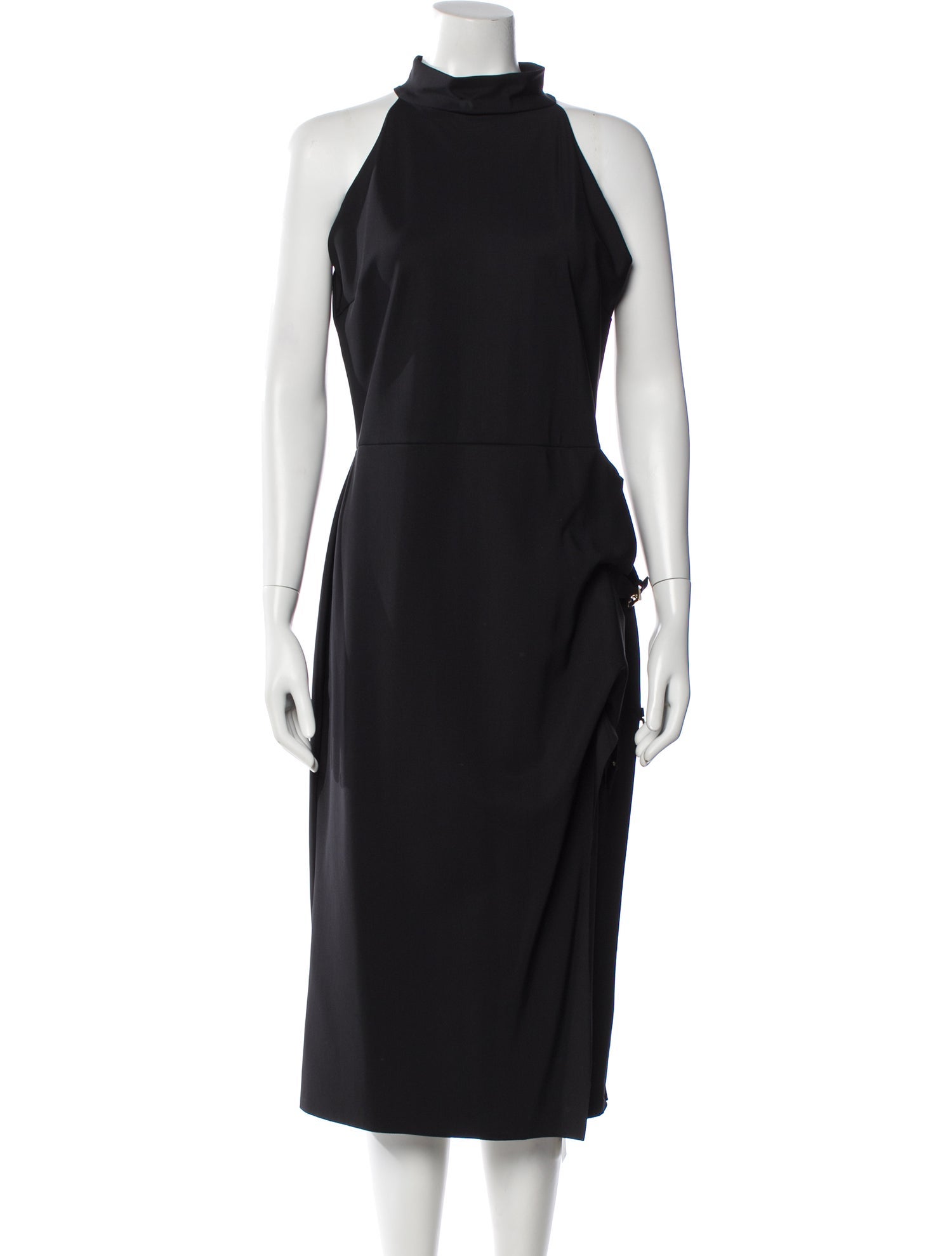 Chiara Boni Mock Neck Midi Length Dress