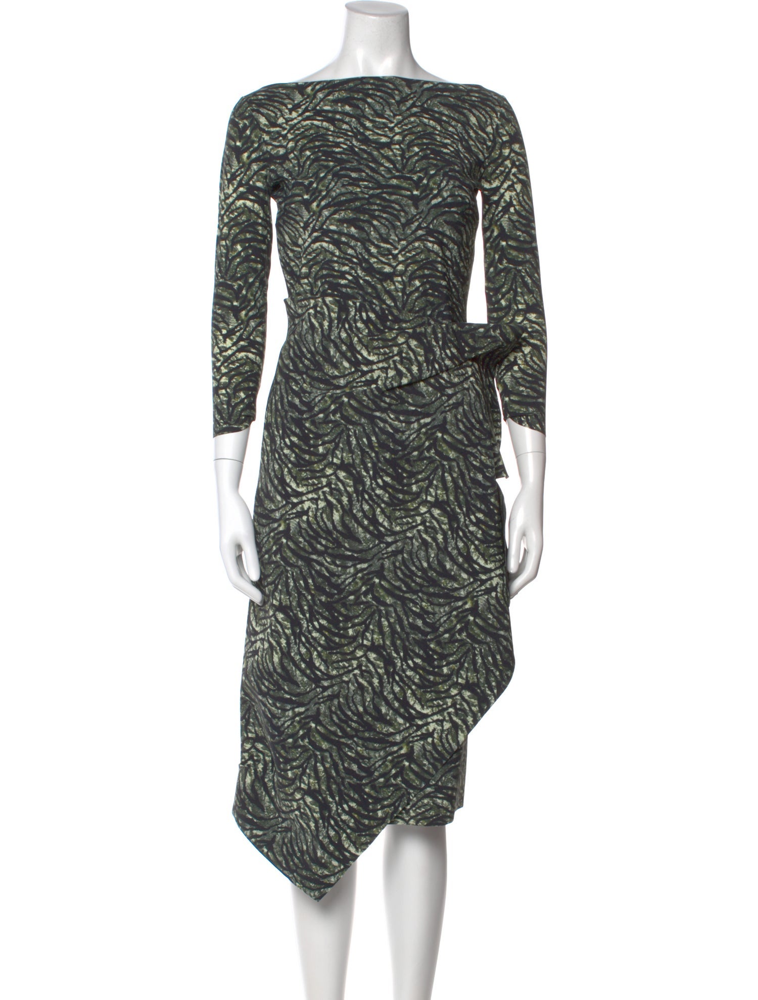 Chiara Boni Animal Print Midi Length Dress