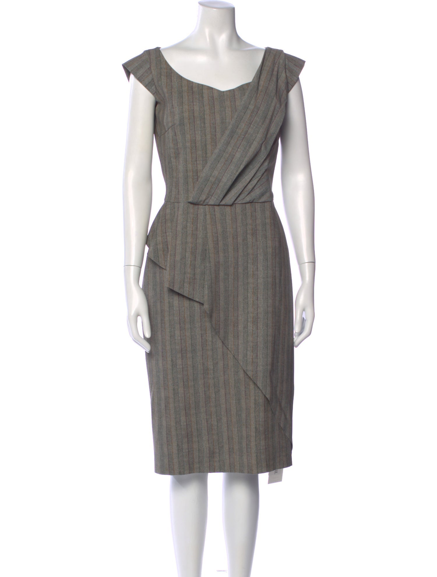 Chiara Boni Striped Knee-Length Dress