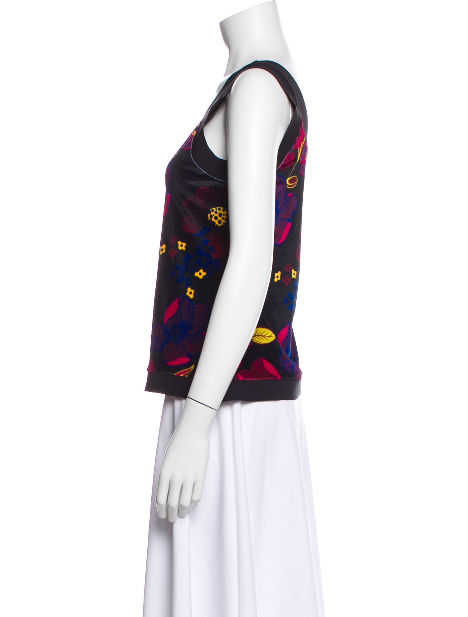 Chiara Boni Floral Print Square Neckline Top