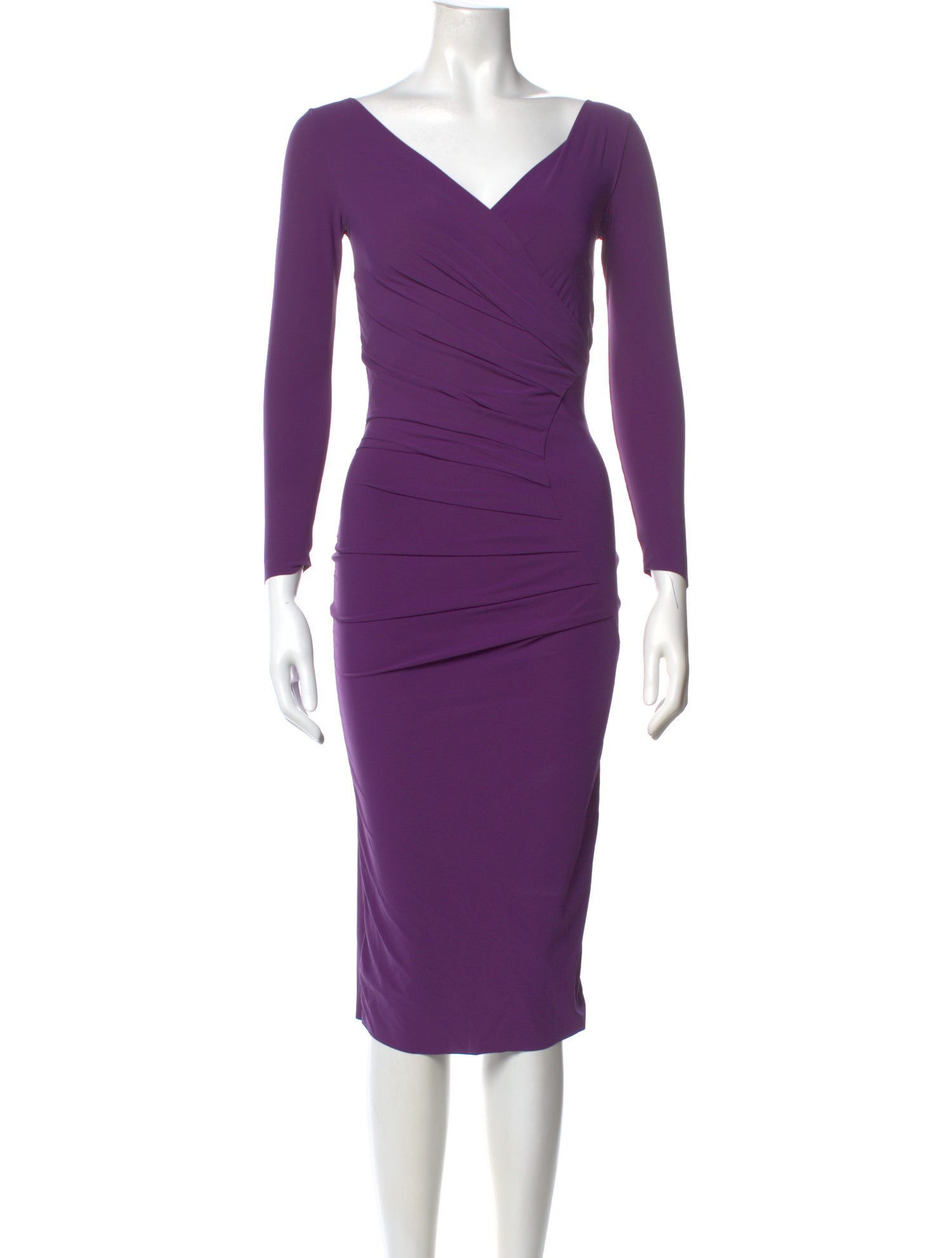 Chiara Boni V-Neck Knee-Length Dress