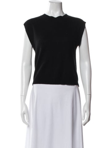 Pre-owned Crush Cashmere Crew Neck Sweater In Black