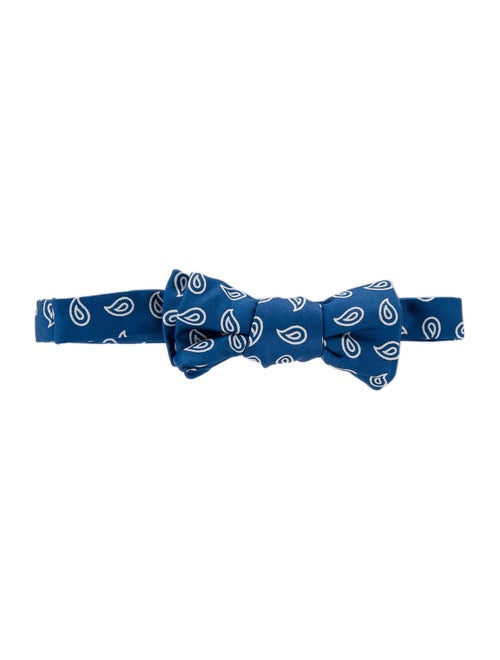 Charvet Silk Paisley Tie blue