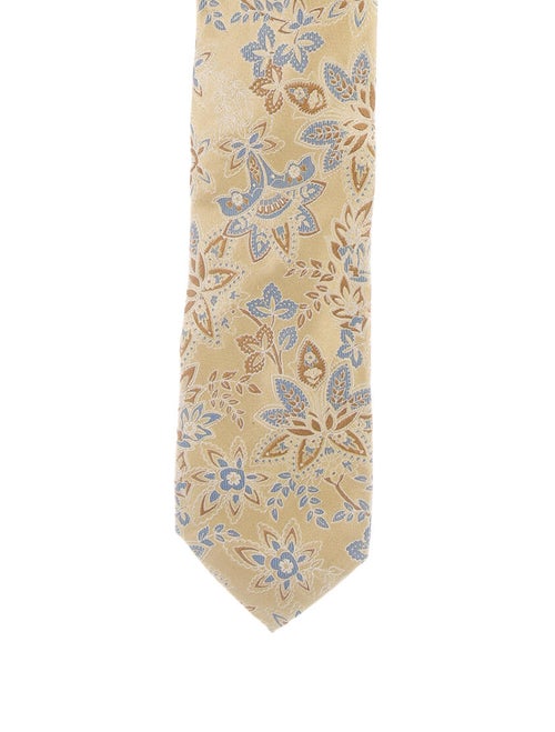 Charvet Jacquard Silk Tie yellow