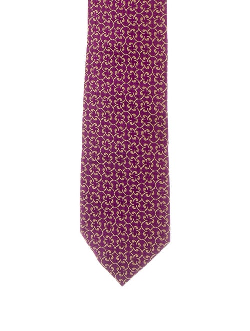 Charvet Jacquard Silk Tie violet