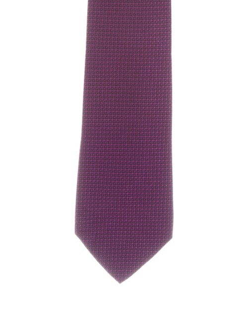 Charvet Silk Printed Tie purple