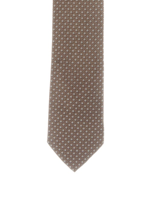 Charvet Patterned Silk Tie brown