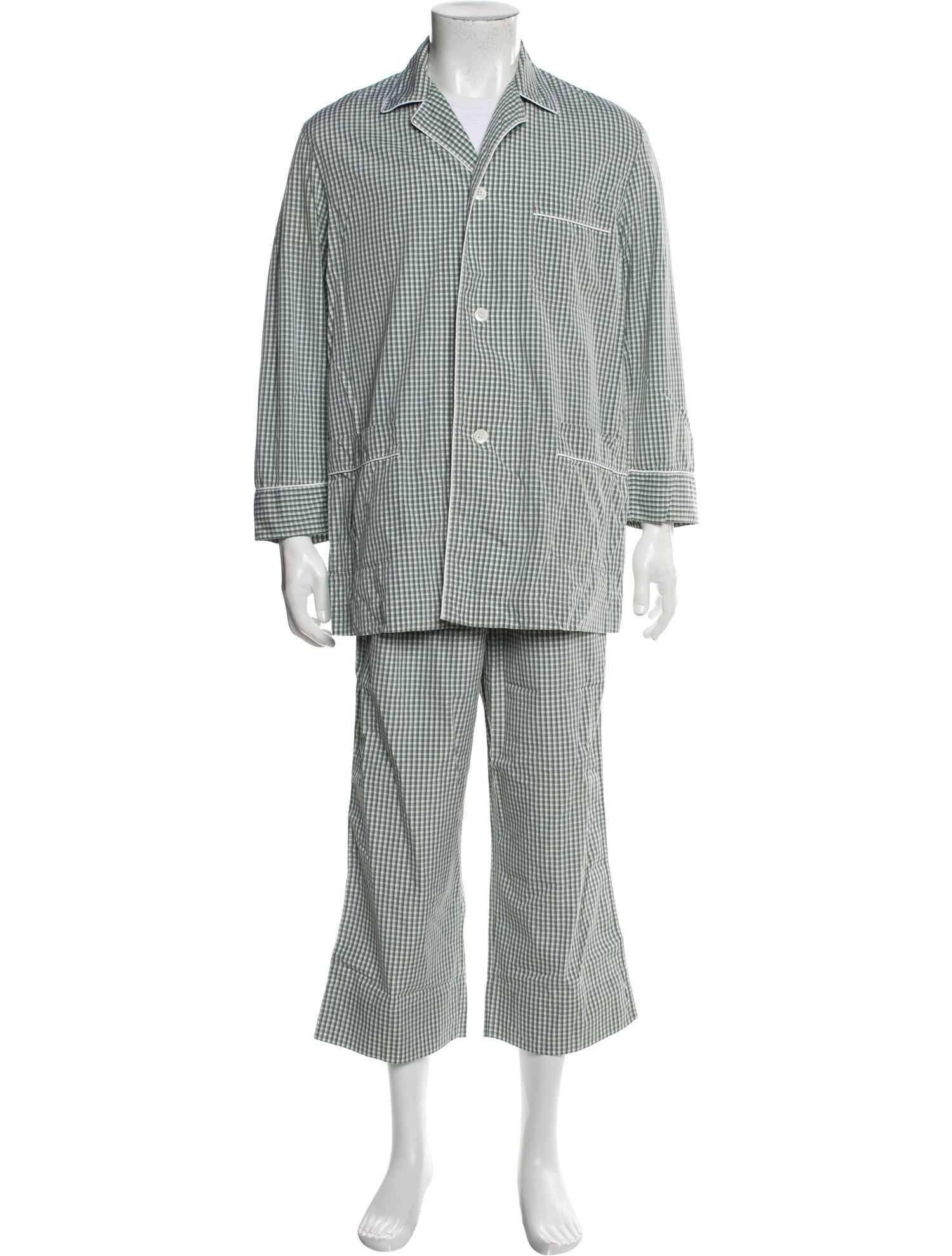 Charvet Plaid Print Pajama Set
