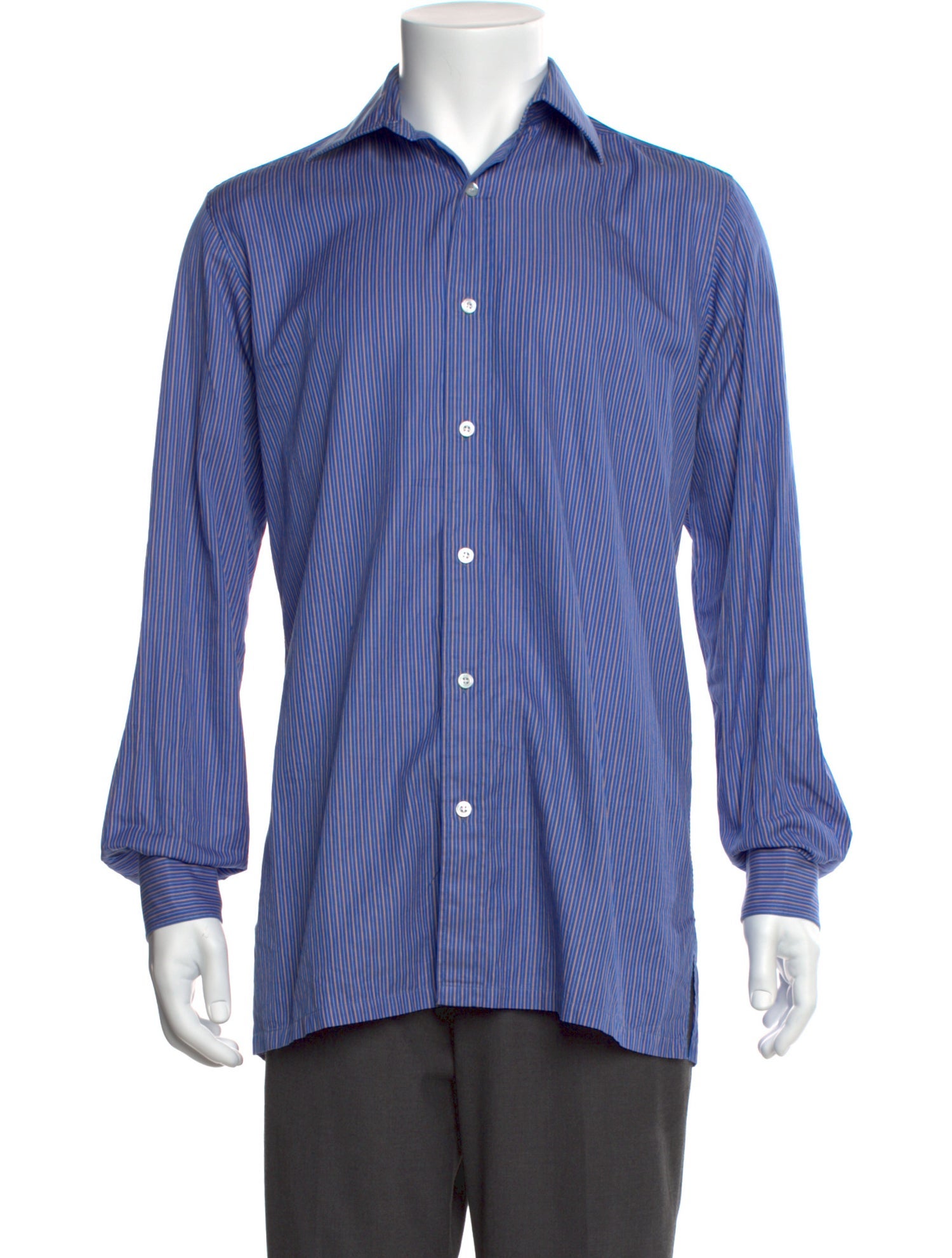 Charvet Striped Long Sleeve Dress Shirt