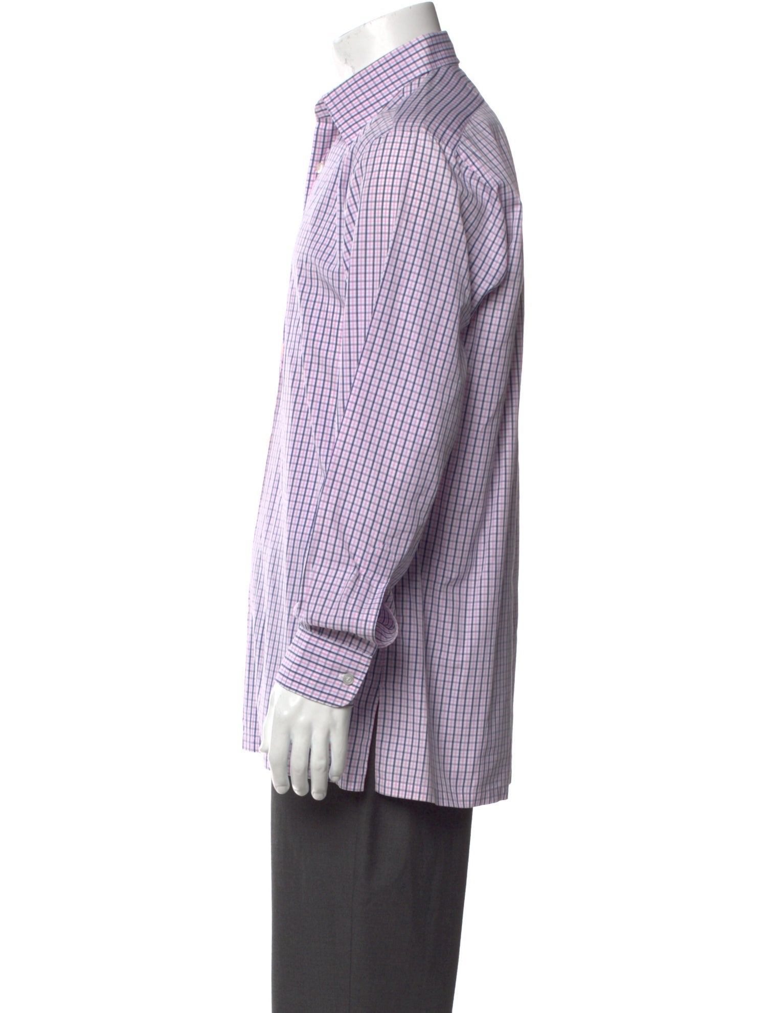 Charvet Plaid Print Long Sleeve Dress Shirt