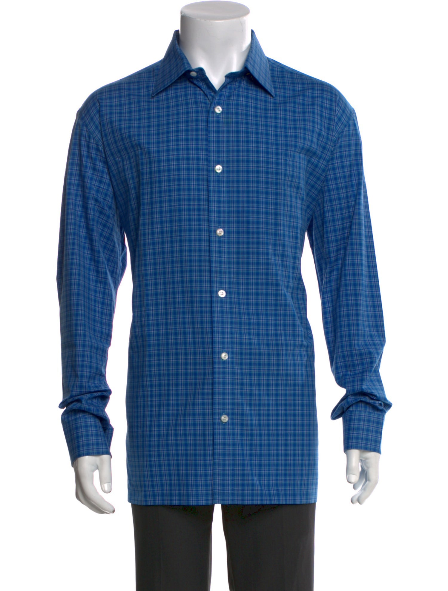 Charvet Plaid Print Long Sleeve Shirt