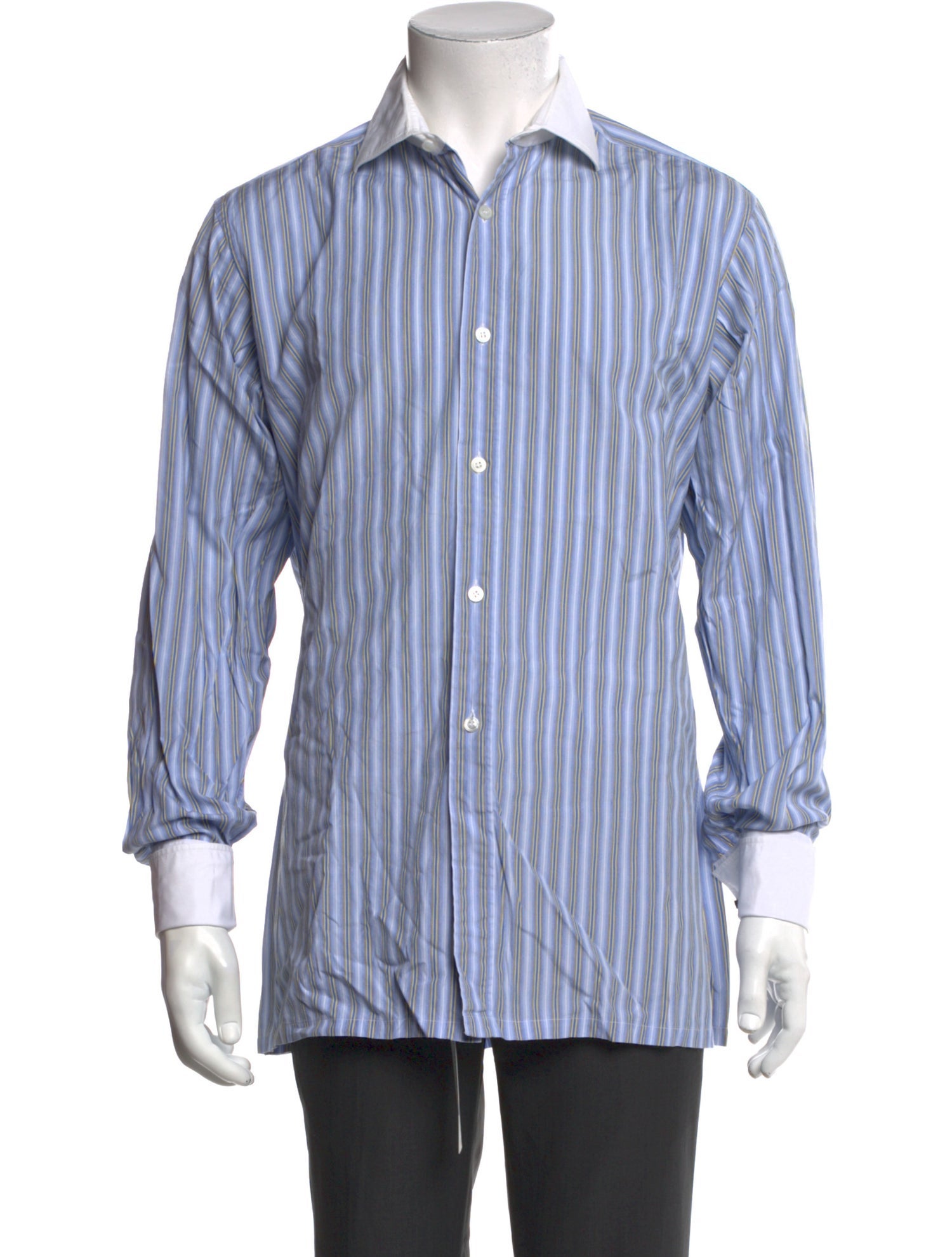 Charvet Striped Long Sleeve Dress Shirt