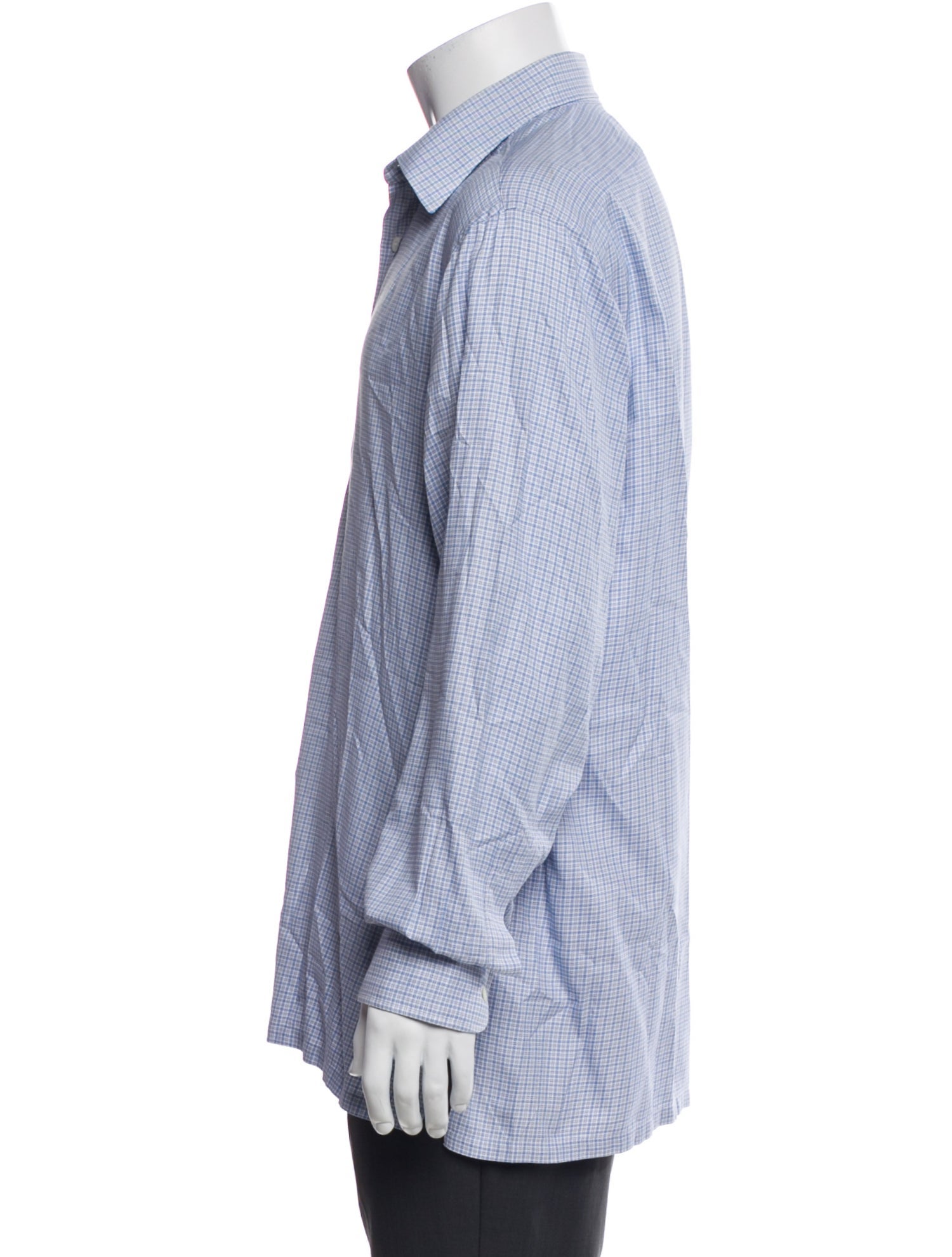 Charvet Plaid Print Long Sleeve Dress Shirt