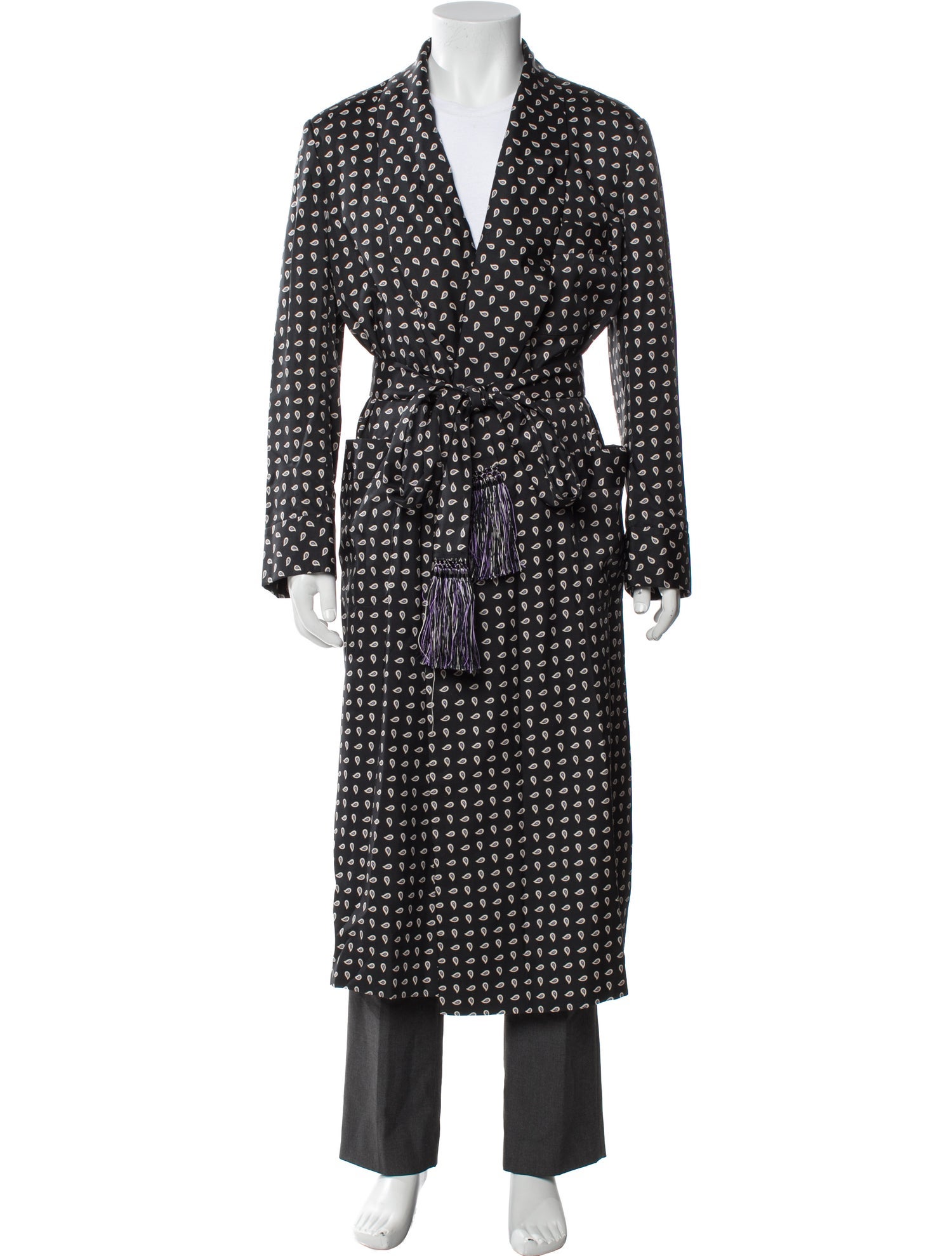 Charvet Silk Paisley Print Robe