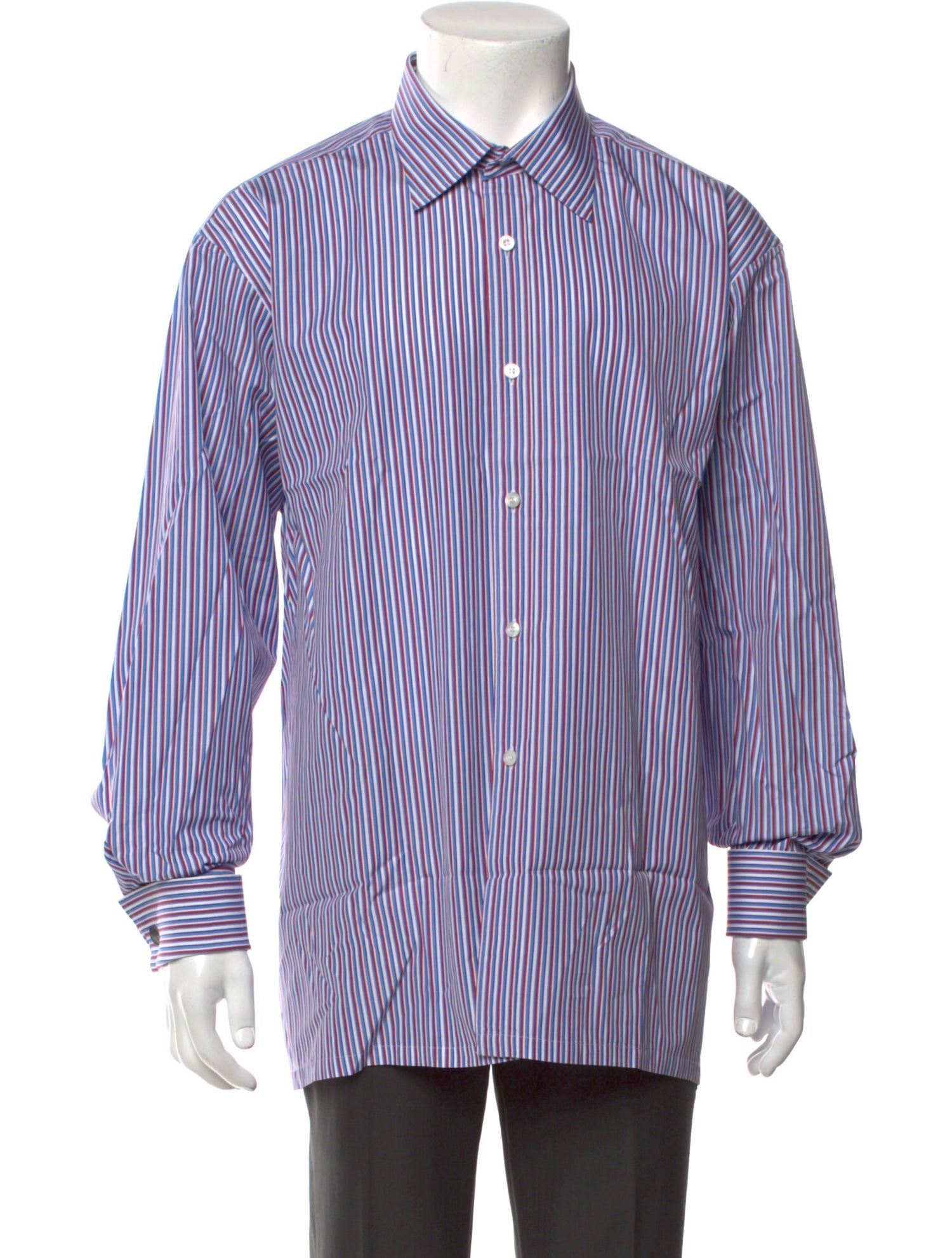 Charvet Striped Long Sleeve Dress Shirt
